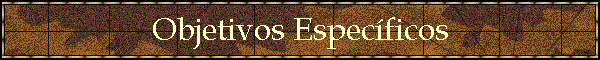 Objetivos Especficos